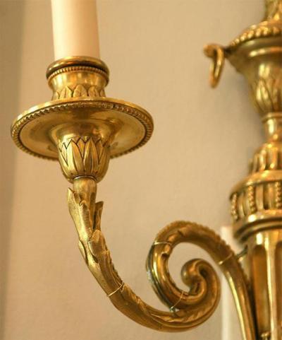 Pair of Bronze Dor Louis XVI Appliques