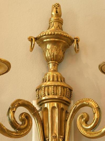 Pair of Bronze Dor Louis XVI Appliques