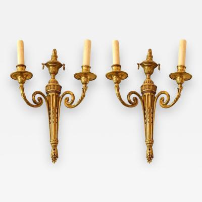 Pair of Bronze Dor Louis XVI Appliques