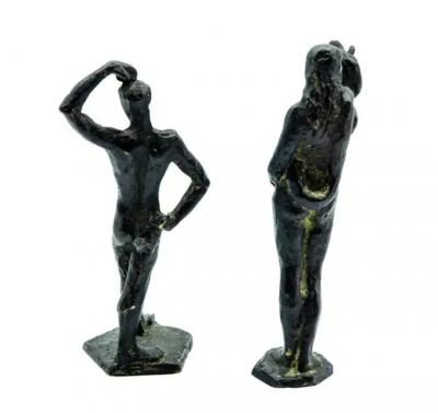 Pair of Bronze Figures of Adam and Eve by William Hunt Diederich