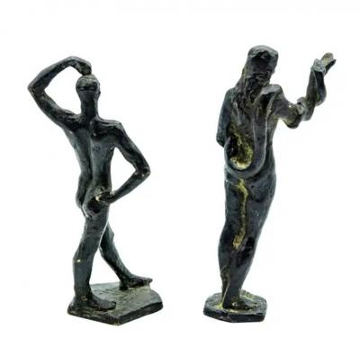 Pair of Bronze Figures of Adam and Eve by William Hunt Diederich