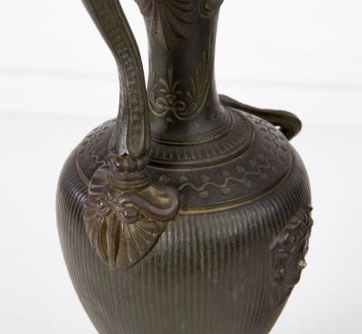 Pair of Bronze Grand Tour Ewers