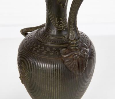 Pair of Bronze Grand Tour Ewers