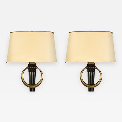 Pair of Bronze Sconces in the French 1940s Manner