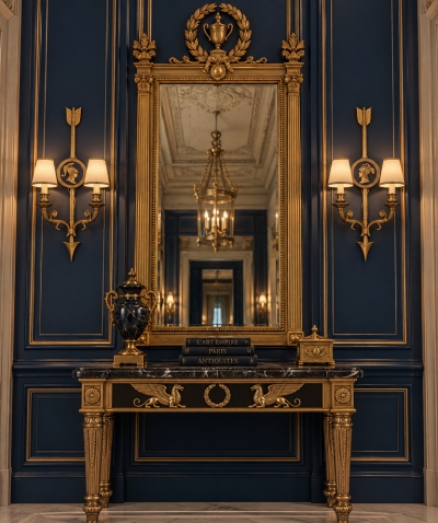 Pair of Bronze Two Light Neoclassical Wall Sconces