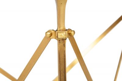 Pair of Bronze and Black Granite Demilune Console Tables Manner of Jansen