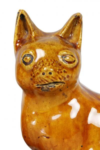 Pair of Brown Stoneware Cats