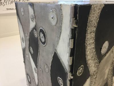 Pair of Brutal Soldered Aluminum Cabinets