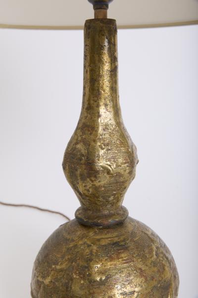 Pair of Brutalist Brass Table Lamps by Max Br 