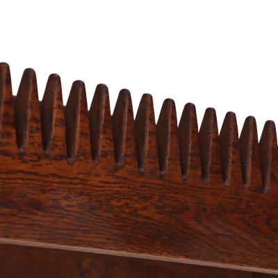 Pair of Brutalist style Carved Oak Hat and Coat Racks C 1960