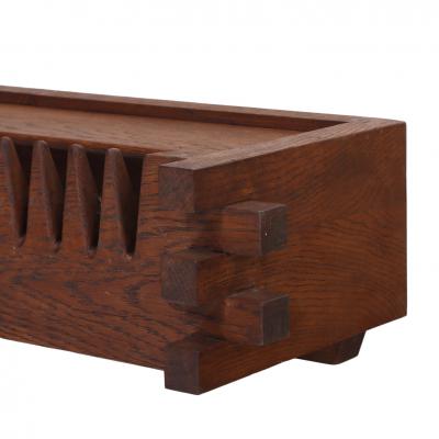 Pair of Brutalist style Carved Oak Hat and Coat Racks C 1960