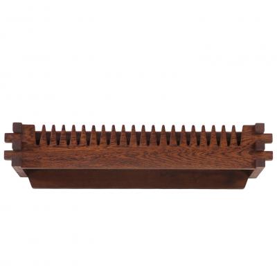 Pair of Brutalist style Carved Oak Hat and Coat Racks C 1960
