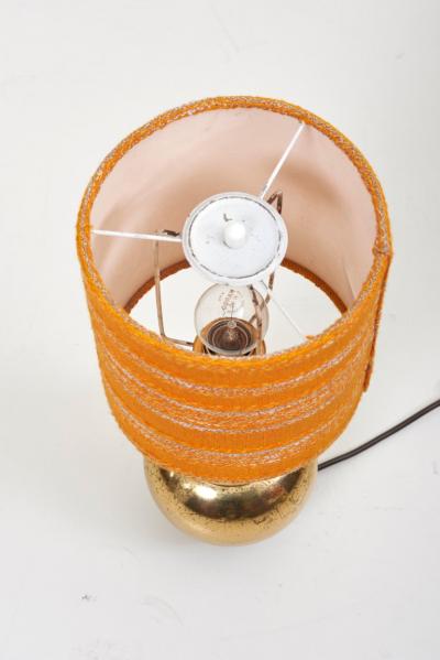 Pair of Bubble Brass 1970s Table Lamps with Original Shades