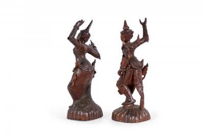 Pair of Burmese Dancing Figures