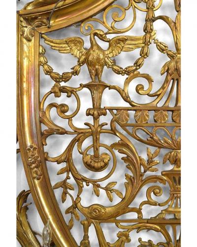 Pair of Caldwell French Empire Style Ormolu Wall Sconces