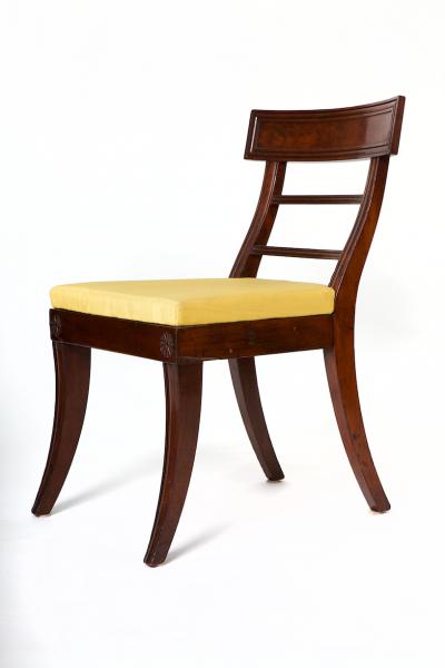 Pair of Carved Mahogany Klismos Chairs