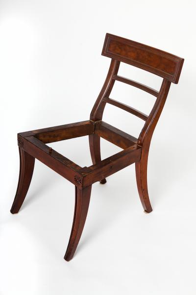 Pair of Carved Mahogany Klismos Chairs