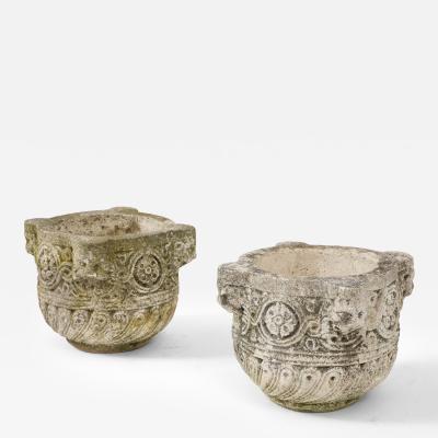 Pair of Carved Stone Vases or Jardini res Italy eighteenth century