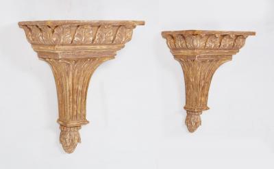 Pair of Carved and Gilt George III Brackets