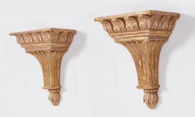 Pair of Carved and Gilt George III Brackets