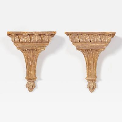 Pair of Carved and Gilt George III Brackets