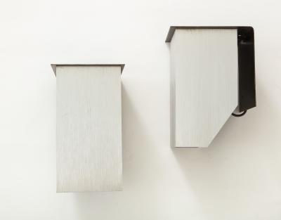 Pair of Cast Aluminum Modern Sconces France c 1970