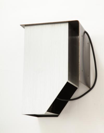 Pair of Cast Aluminum Modern Sconces France c 1970