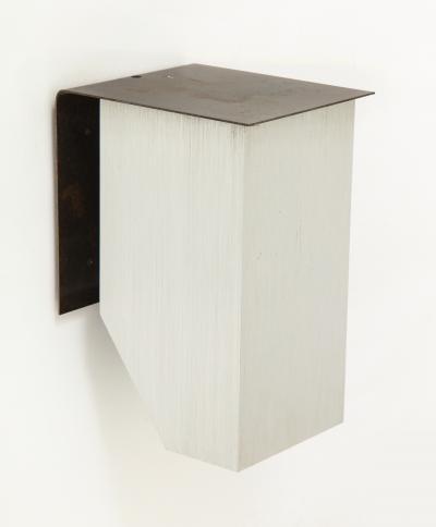 Pair of Cast Aluminum Modern Sconces France c 1970