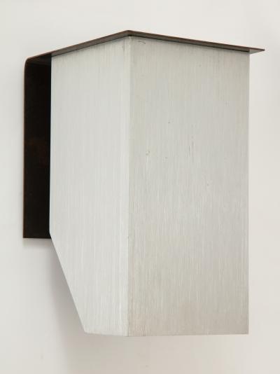 Pair of Cast Aluminum Modern Sconces France c 1970