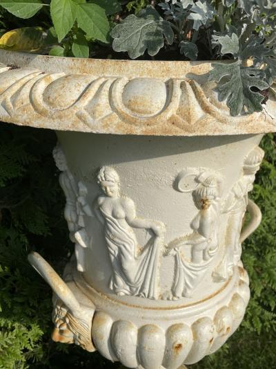 Pair of Cast Iron Urn or Planters Property of a Lady 1880s