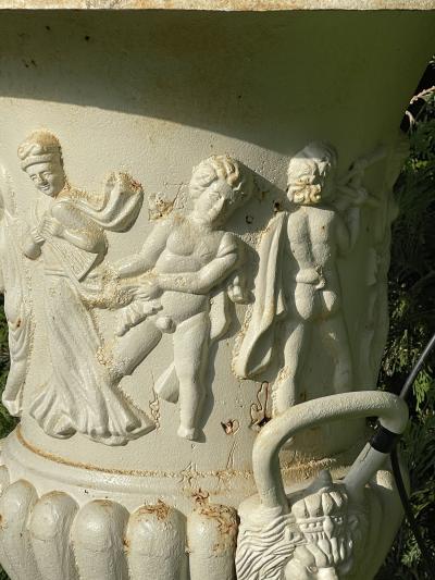 Pair of Cast Iron Urn or Planters Property of a Lady 1880s