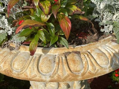 Pair of Cast Iron Urn or Planters Property of a Lady 1880s