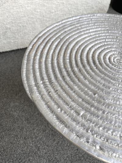 Pair of Cast Metal Side Tables Italy 1990s