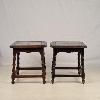 Pair of Catalina Tile Spanish Revival End or Side Tables