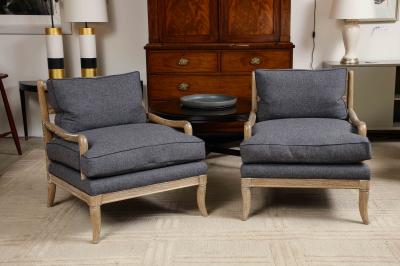 Pair of Cerused Armchairs