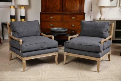 Pair of Cerused Armchairs
