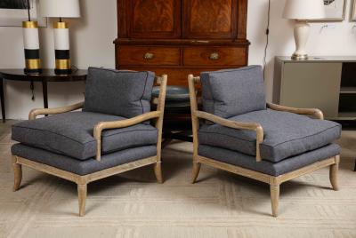 Pair of Cerused Armchairs