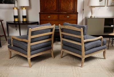 Pair of Cerused Armchairs