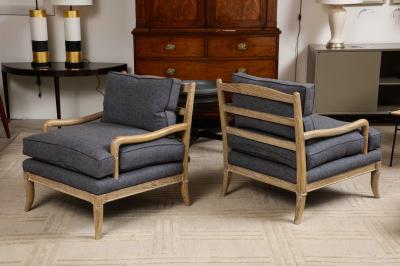 Pair of Cerused Armchairs