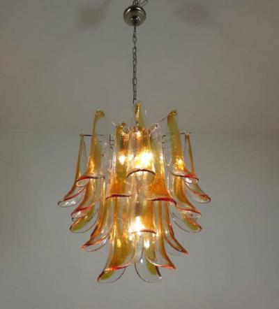 Pair of Charming Murano Chandelier 1970s