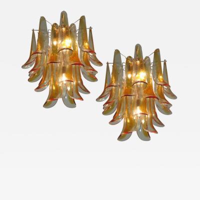 Pair of Charming Murano Chandelier 1970s