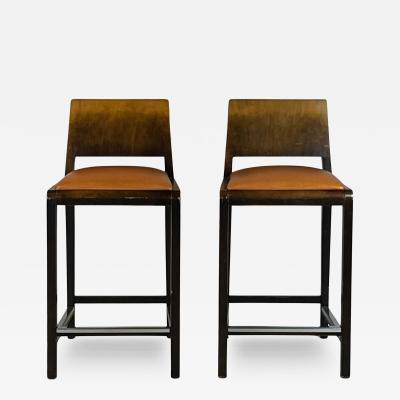 Pair of Chic Post Modern Counter Height Stools
