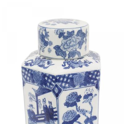 Pair of Chinese Blue White Porcelain Ginger Jars