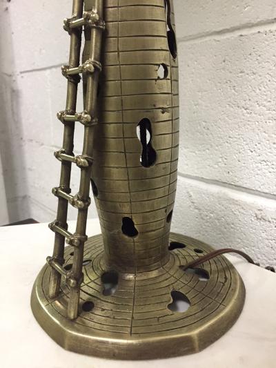 Pair of Chinese Bronze Figural Lamps