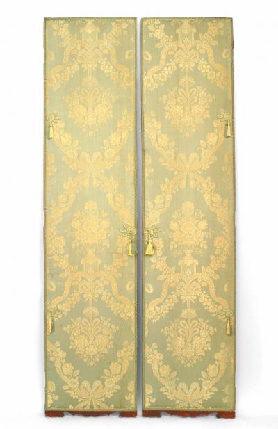 Pair of Chinese Carved and Lacquered Door Panels