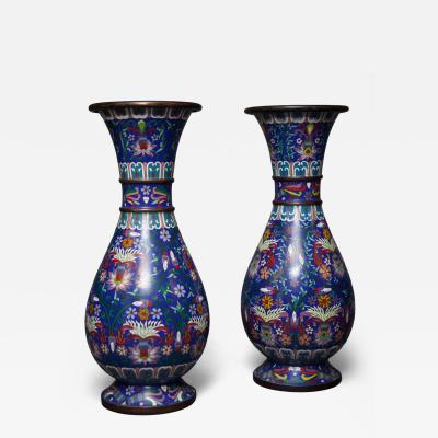 Pair of Chinese Cloisonn Vases