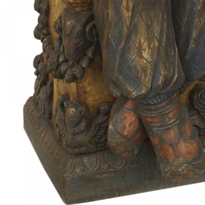 Pair of Chinese Decorated Terra Cotta Figures