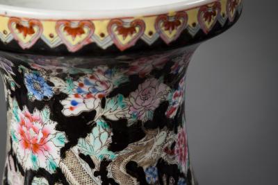 Pair of Chinese Famille Rose Vases