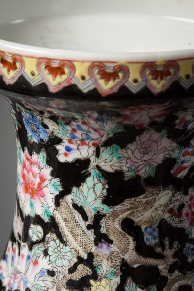 Pair of Chinese Famille Rose Vases