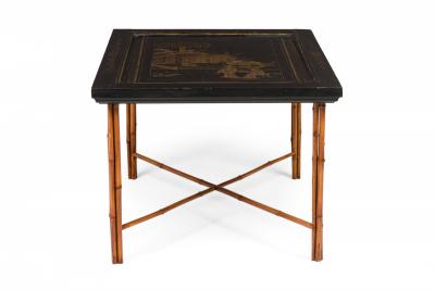 Pair of Chinese Lacquered Panel Coffee Tables